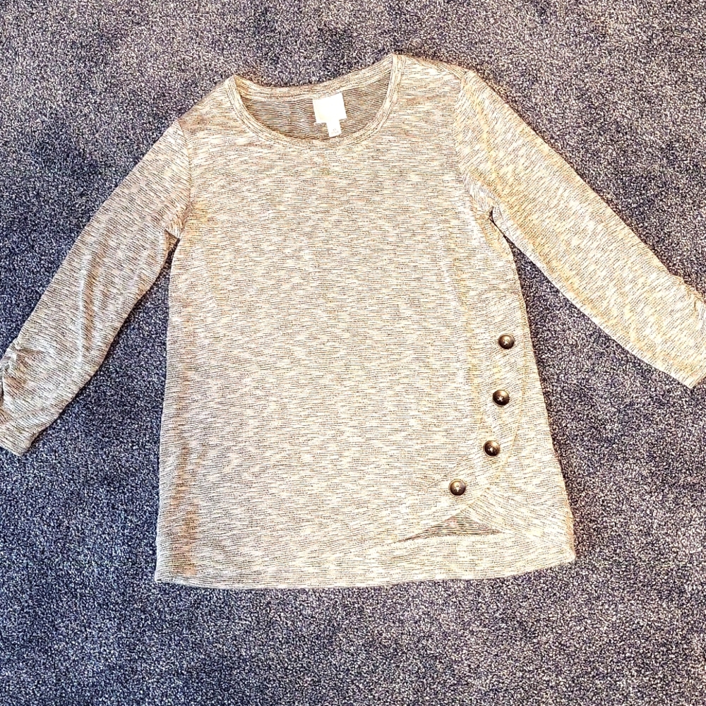 Sunday DB Gray 3/4 Long Sleeve Tee Soft Knit